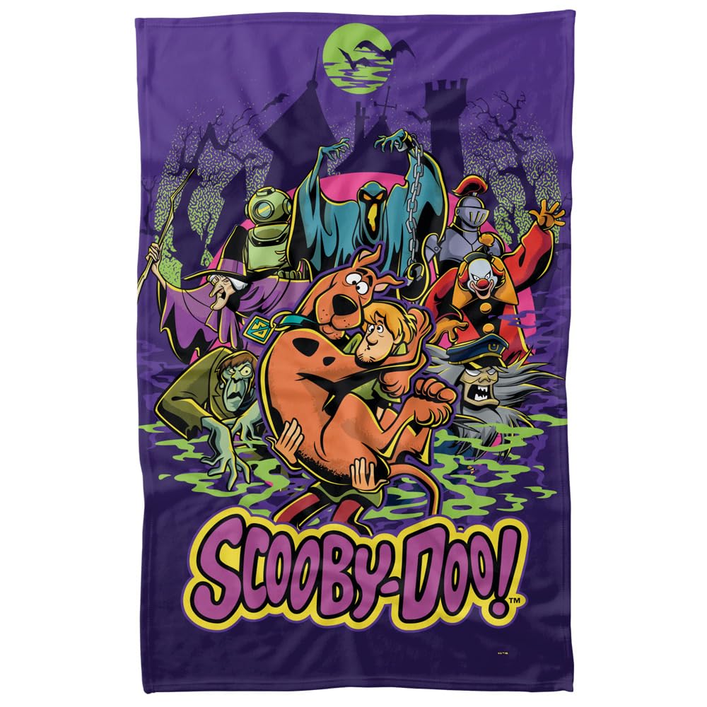 アメリカアニメキャラクター　スクービードゥー　肌掛け布団 Amazon.com: LOGOVISION Scooby Doo! Blanket, 36